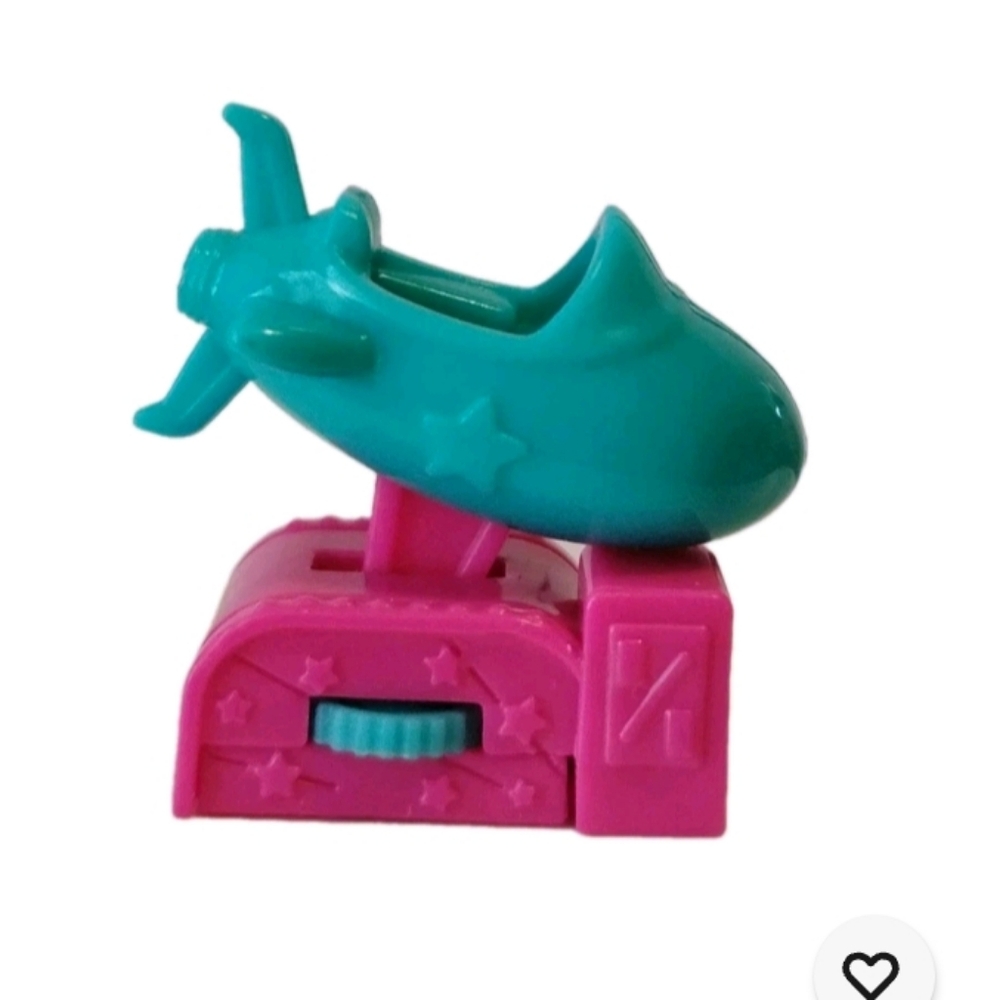 Polly Pocket 1996 Vintage Toy Mini Plane Ride On Amusement Park Replacement 1.5"
